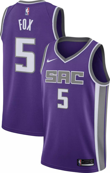 De'Aaron Fox Sacramento Kings purple jersey