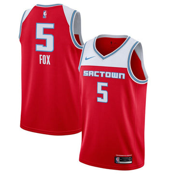 De'Aaron Fox Sacramento Kings red City Edition jersey