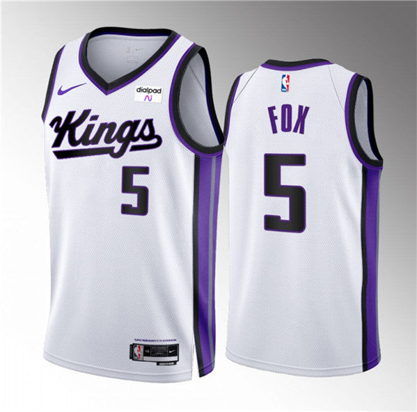 DeAaron Fox Sacramento Kings white jersey