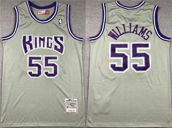 Jason Williams Sacramento Kings gray Throwback jersey
