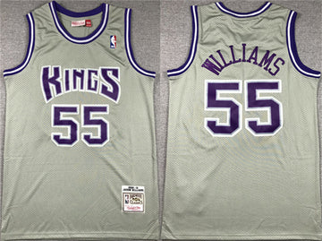 Jason Williams Sacramento Kings gray Throwback jersey