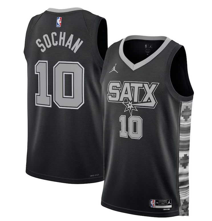 Jeremy Sochan San Antonio Spurs black jersey
