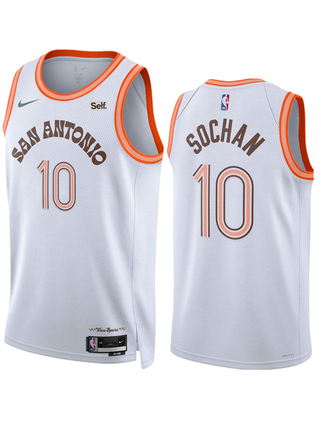 Jeremy Sochan San Antonio Spurs white City Edition jersey