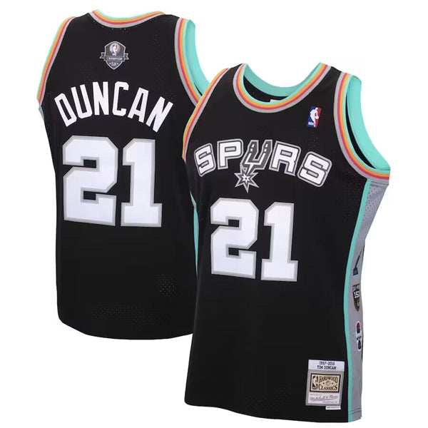 Tim Duncan San Antonio Spurs black jersey