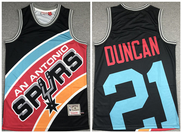 Tim Duncan San Antonio Spurs black jersey