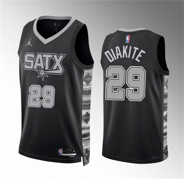 Mamadi Diakite San Antonio Spurs black jersey