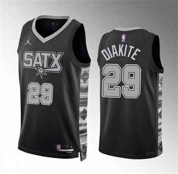 Mamadi Diakite San Antonio Spurs black jersey