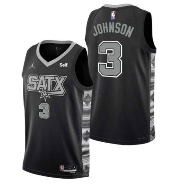 Keldon Johnson San Antonio Spurs black jersey