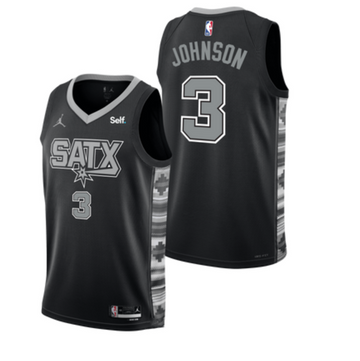 Keldon Johnson San Antonio Spurs black jersey