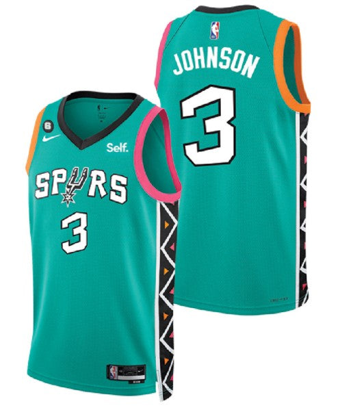 Keldon Johnson San Antonio Spurs teal City Edition jersey