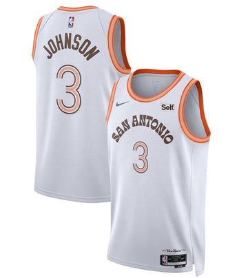 Keldon Johnson San Antonio Spurs white City Edition jersey