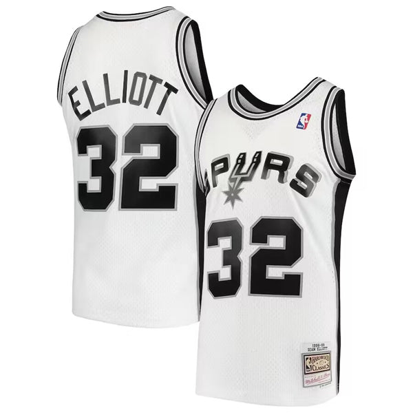 Sean Elliott San Antonio Spurs white jersey