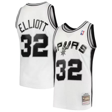 Sean Elliott San Antonio Spurs white jersey