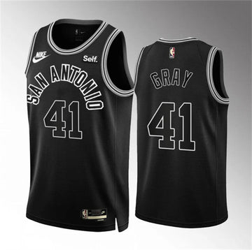 Raiquan San Antonio Spurs gray Classic jersey