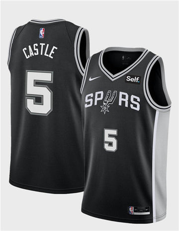 Stephon Castle San Antonio Spurs black jersey