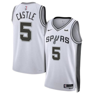 Stephon Castle San Antonio Spurs white jersey