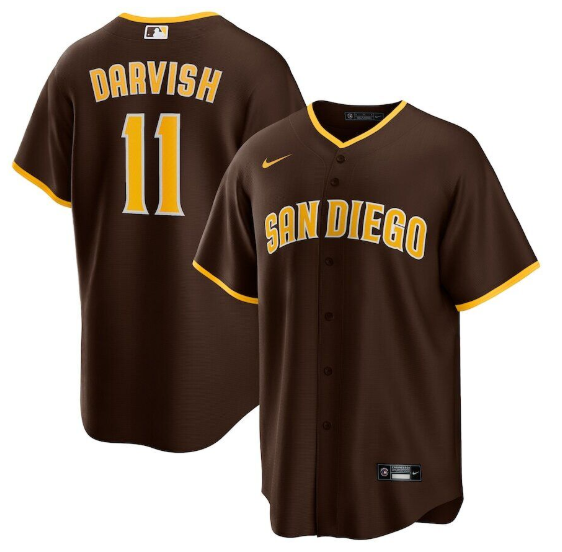 Yu Darvish San Diego Padres brown jersey