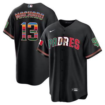 Manny Machado Mexico San Diego Padres black jersey