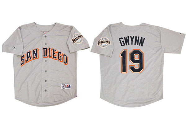 Tony Gwynn San Diego Padres gray jersey