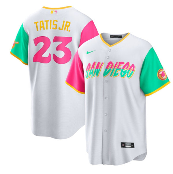 Fernando Tatis Jr San Diego Padres white City Connect jersey