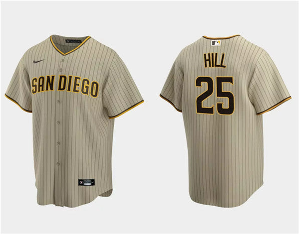 Tim Hill San Diego Padres tan jersey