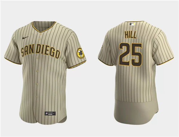 Tim Hill San Diego Padres tan jersey