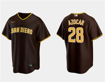 Jose Azocar San Diego Padres brown jersey
