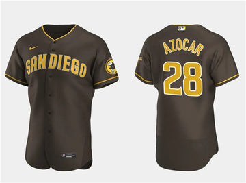 Jose Azocar San Diego Padres brown jersey
