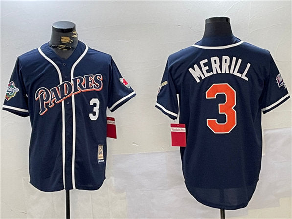 Jackson Merrill San Diego Padres navy jersey