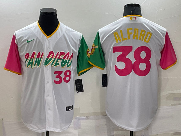 Jorge Alfaro San Diego Padres white City Connect jersey