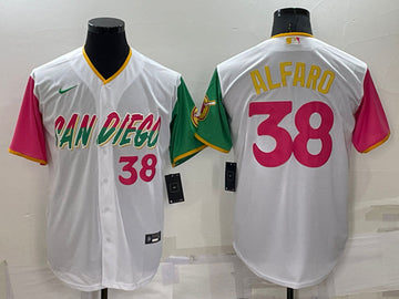 Jorge Alfaro San Diego Padres white City Connect jersey