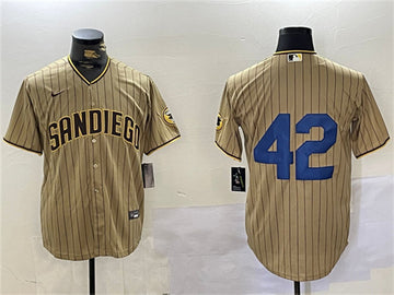 Jackie Robinson San Diego Padres tan jersey