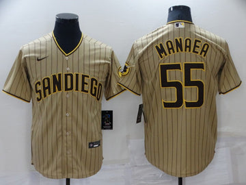 Sean Manaea San Diego Padres tan jersey