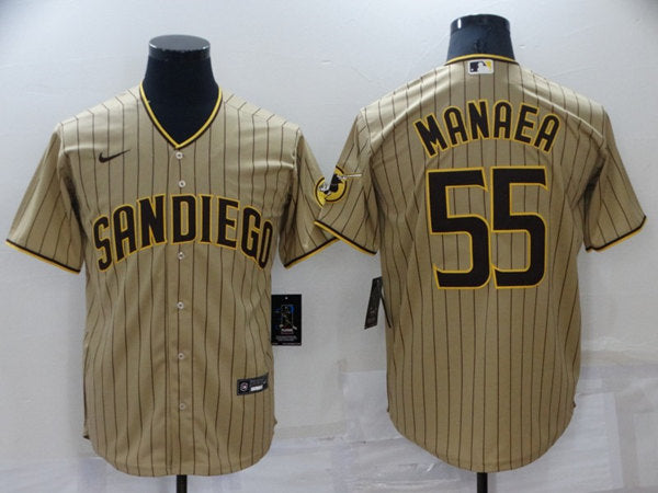Sean Manaea San Diego Padres tan jersey