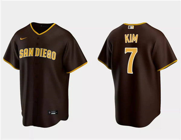Ha-Seong Kim San Diego Padres brown jersey
