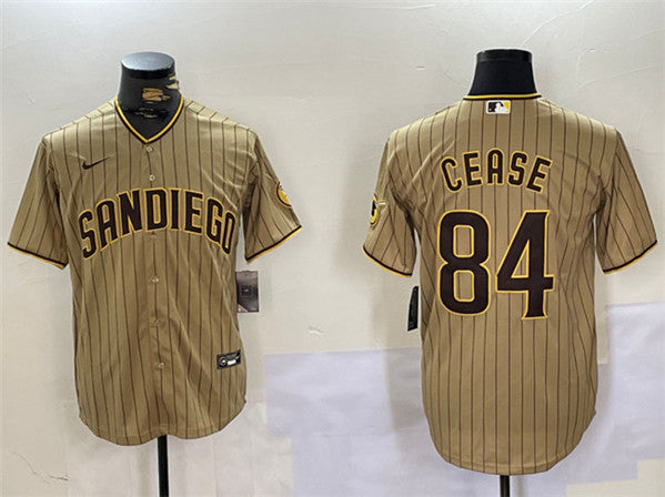 Dylan Cease San Diego Padres tan jersey