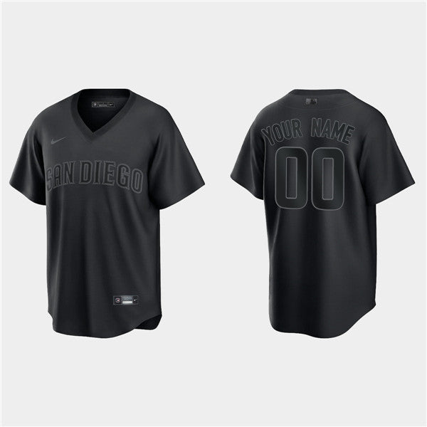 Custom San Diego Padres black Fashion jersey