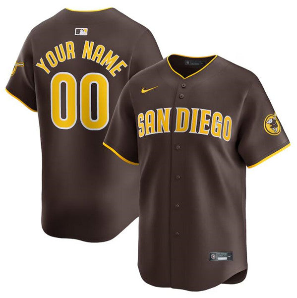 Custom San Diego Padres brown Away jersey