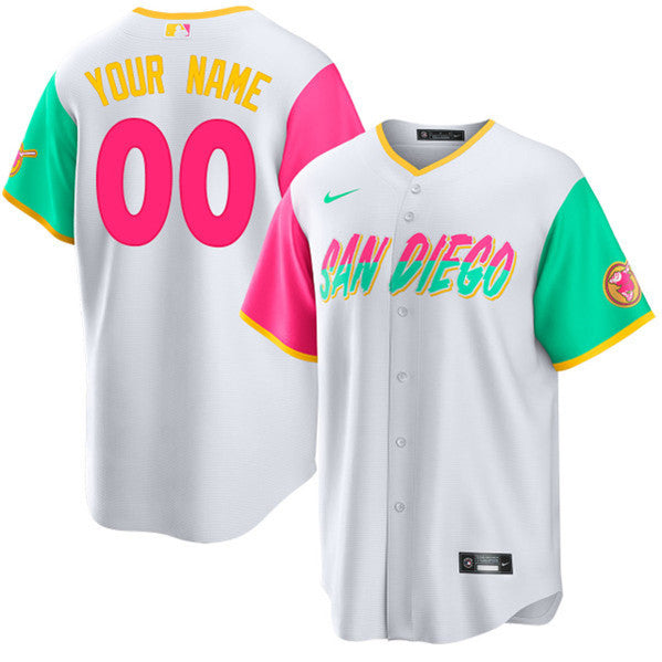 Custom San Diego Padres white City Connect jersey