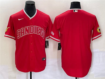 Custom San Diego Padres red jersey