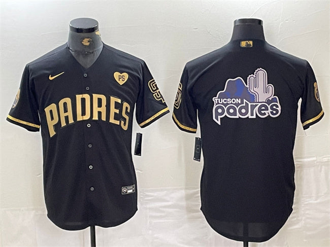 Team Big Logo San Diego Padres black jersey