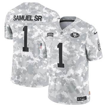Deebo Samuel SR Arctic San Francisco 49ers camo Salute To Service jersey