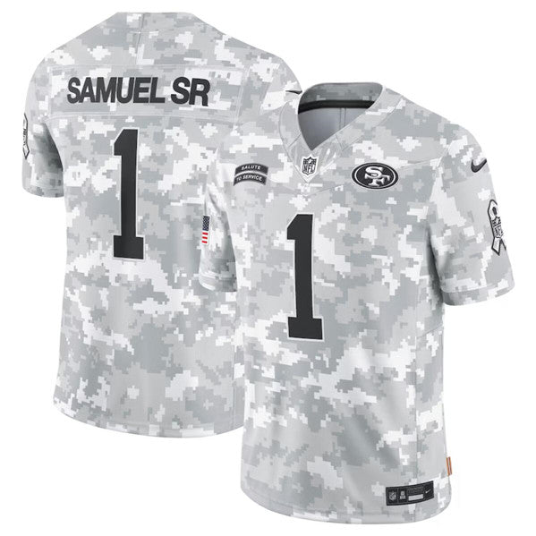 Deebo Samuel SR Arctic San Francisco 49ers camo Salute To Service jersey