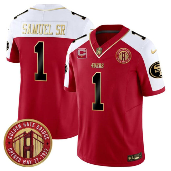 Deebo Samuel Sr San Francisco 49ers red-white FUSE jersey