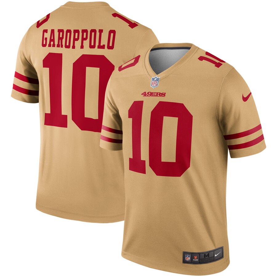 Jimmy Garoppolo San Francisco 49ers gold Inverted Legend jersey