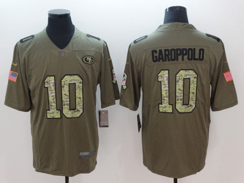 Jimmy Garoppolo San Francisco 49ers green Salute To Service jersey