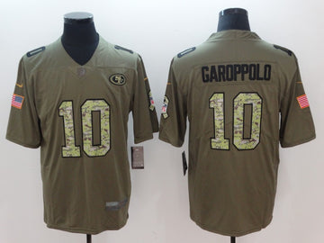 Jimmy Garoppolo San Francisco 49ers green Salute To Service jersey