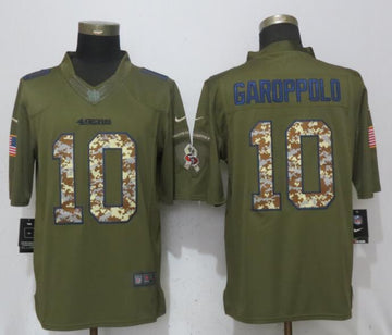 Jimmy Garoppolo San Francisco 49ers green Salute To Service jersey