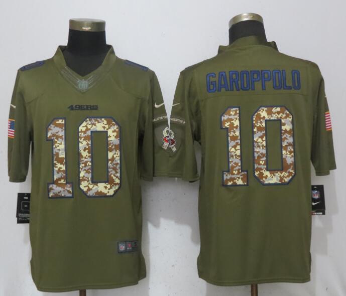 Jimmy Garoppolo San Francisco 49ers green Salute To Service jersey