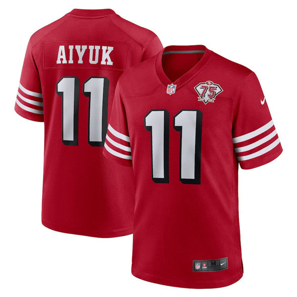 Brandon Aiyuk San Francisco 49ers scarlet Game jersey